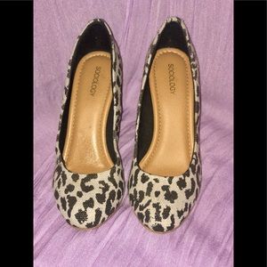 Sociology Women's Closed Toe Wedges - Leopard